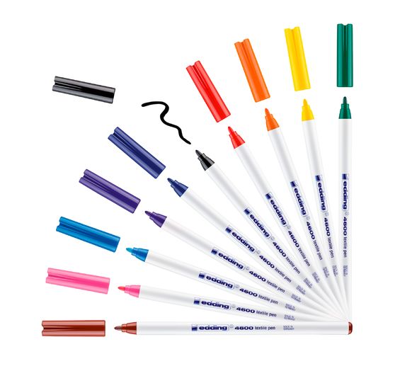 edding 4600 "Textielstift", 10 stuks