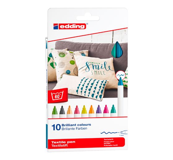 edding 4600 "Textielstift", 10 stuks