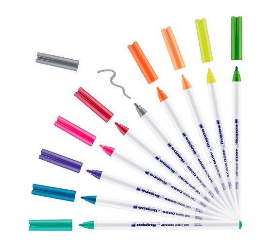 edding 4600 "Textielstift", 10 stuks