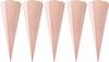 Schoolkegel blank "Glitter", 5 stuks