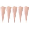 Schoolkegel blank "Glitter", 5 stuks Rose