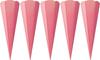 Schoolkegel blank "Glitter", 5 stuks