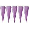 Schoolkegel blank "Glitter", 5 stuks Violet