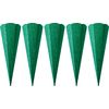 Schoolkegel blank "Glitter", 5 stuks Green