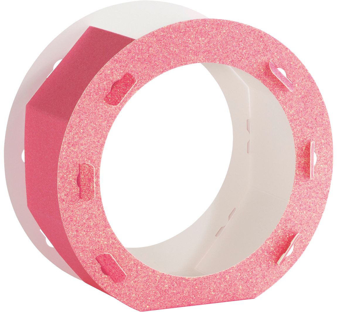 Lantaarn blanco Glitter" - Light Pink