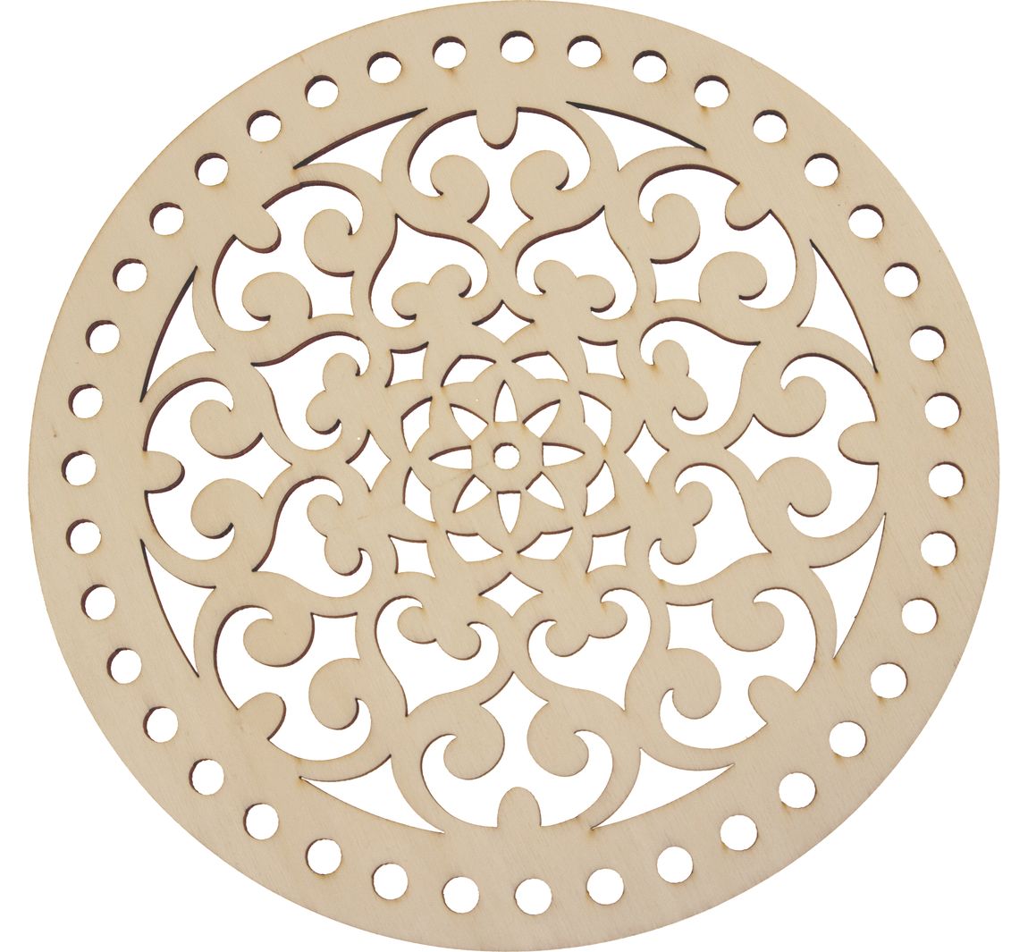 Macramé knoopschijf rond, 20 cm - Flower