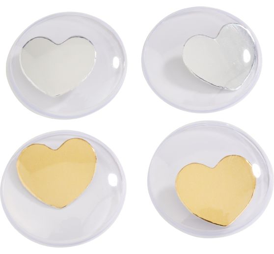 Wiggle eyes self-adhesive "Hearts", &Oslash; 35 mm