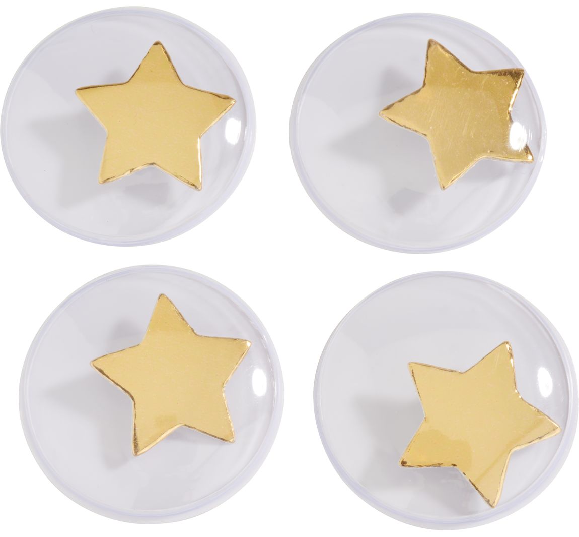 Wiebelogen zelfklevende "Sterren", Ø 35 mm - Goud