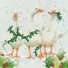 Maxi card set "Diamonds" Christmas Geese