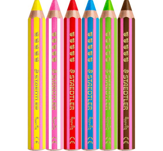 Noris junior Children&rsquo;s coloured pencils "Peppa Pig", + 1 sharpener