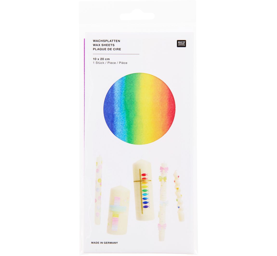 Wasplaat "Regenboog2, 20 × 10 cm, 1 stuk - Pastel