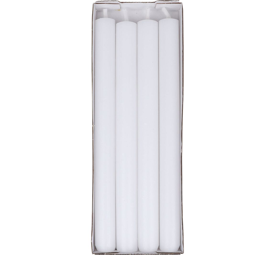 Dinerkaarsen, doorgekleurd, 4‑pack - Wit