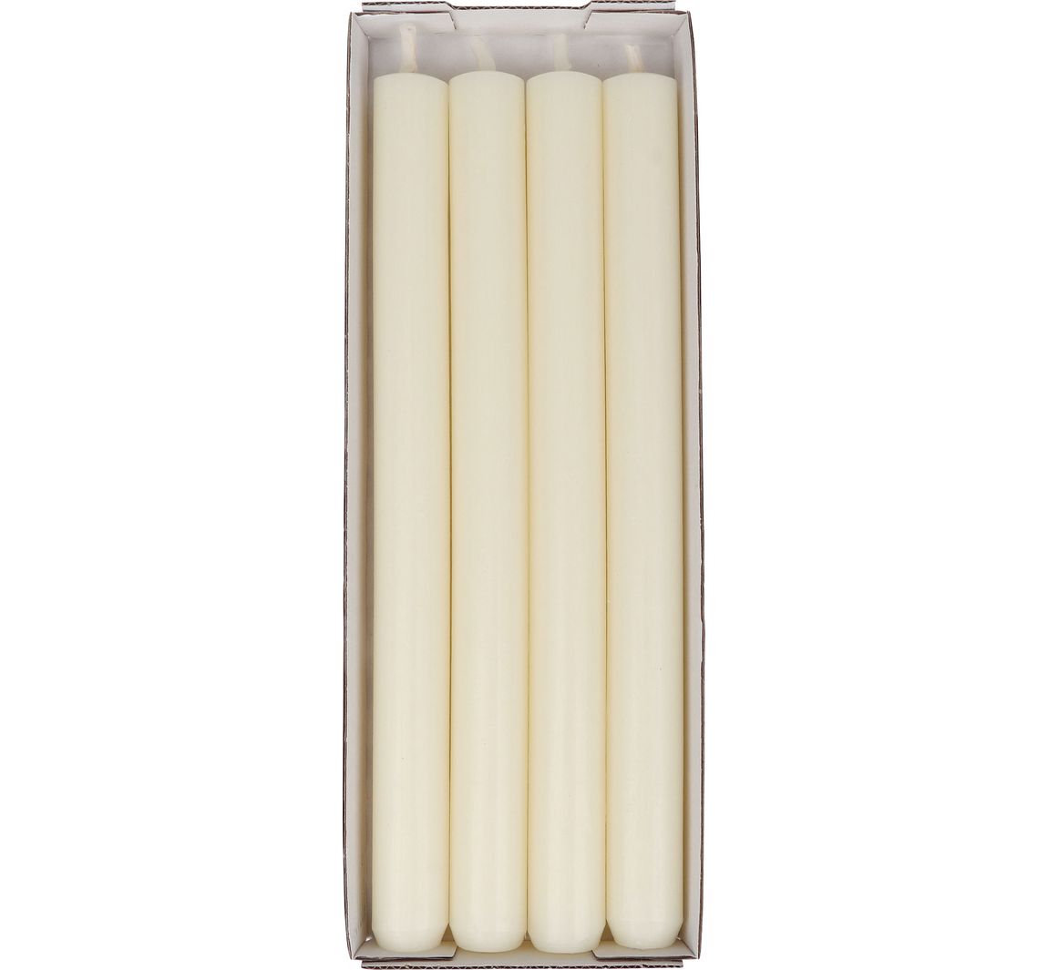 Dinerkaarsen, doorgekleurd, 4‑pack - Créme