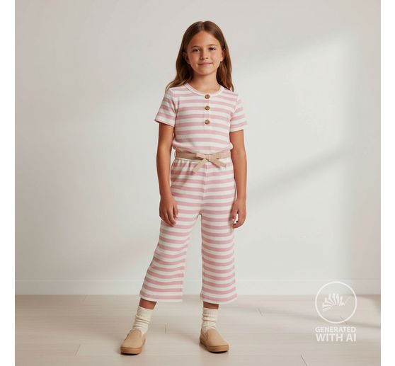 Rib jersey stof "Stripes"