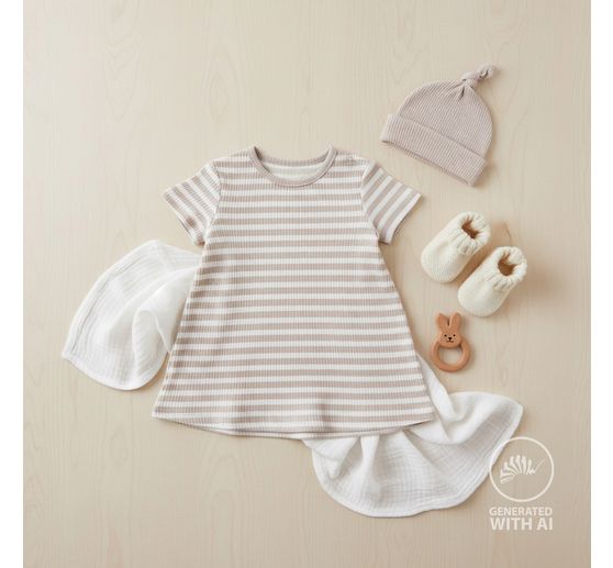 Rib jersey stof "Stripes"