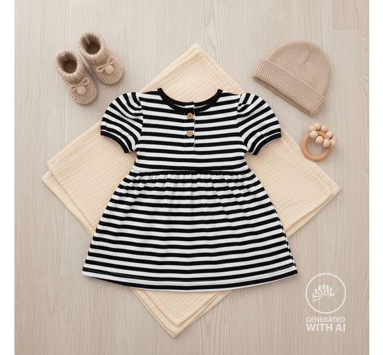 Rib jersey stof "Stripes"