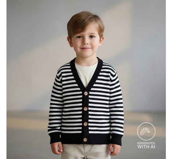 Rib jersey stof "Stripes"