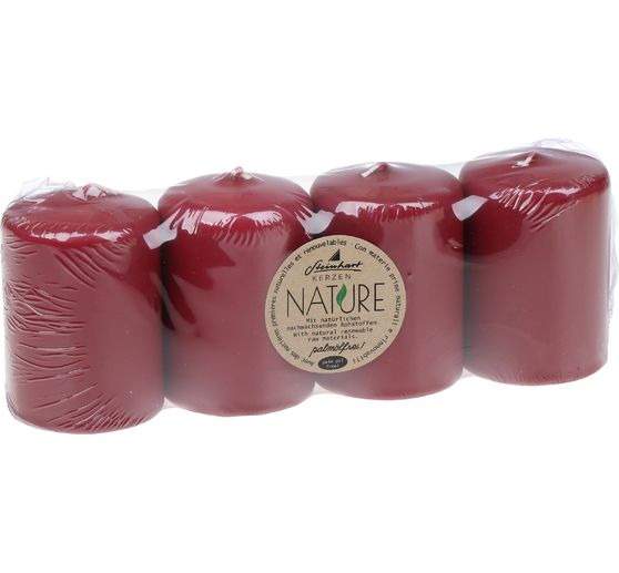 Stompkaarsen "Nature", 4‑pack