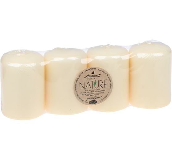 Stompkaarsen "Nature", 4‑pack