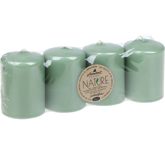Stompkaarsen "Nature", 4‑pack