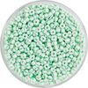 Rocailles kralen, gestreept, 2,6 mm Groen/Wit
