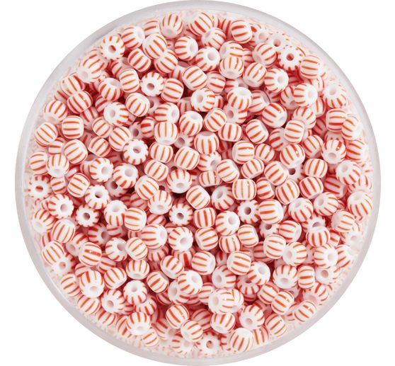 Rocailles kralen, gestreept, 2,6 mm