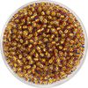 Rocailles kralen, kristal, 2,6 mm Geel/ Blauw/Rood