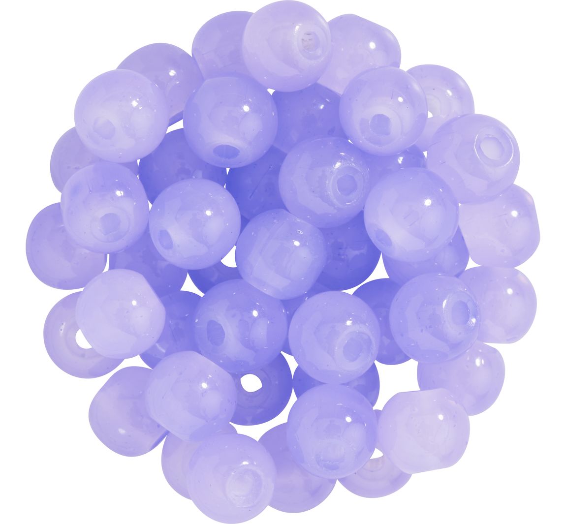 Glaskralen "Pastel", 6 mm - Violet