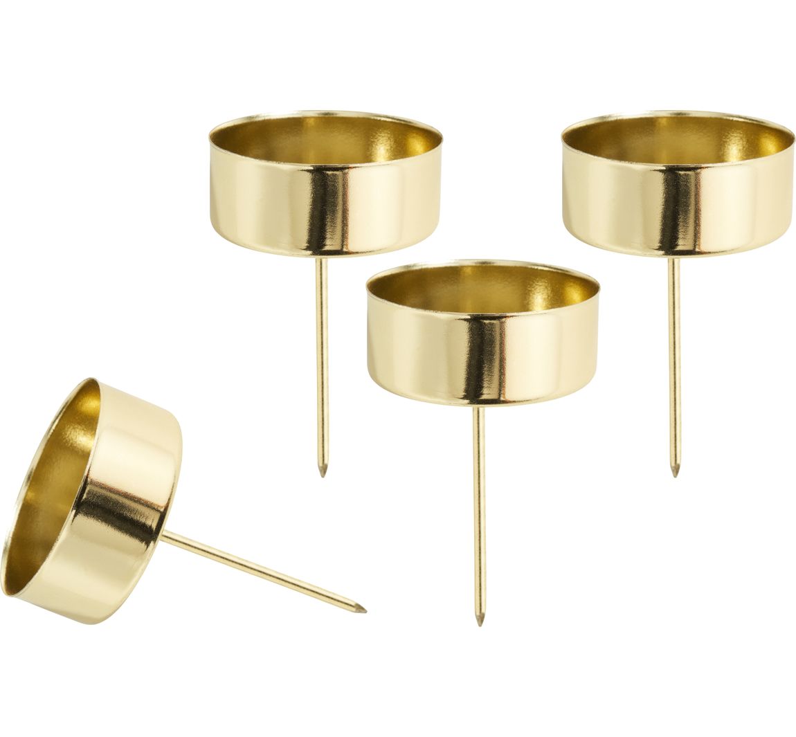 Metalen theelichthouder - Goud