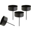 Metal tealight holder Black