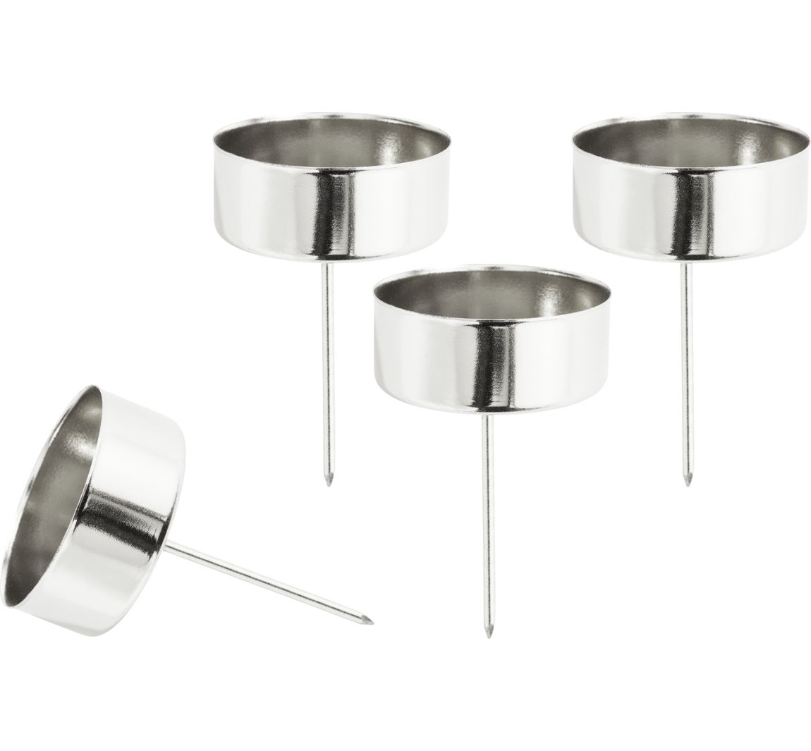 Metalen theelichthouder - Zilver