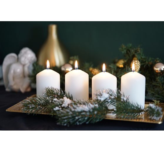 Pillar candles, pack of 4