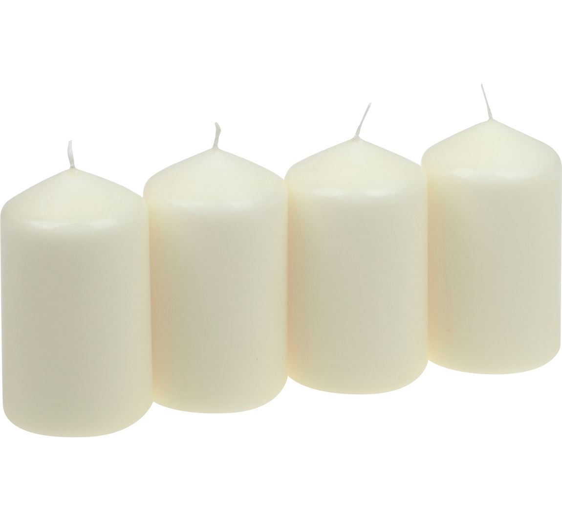 Stompkaarsen, 4‑pack - Créme