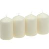 Pillar candles, pack of 4 Cream