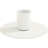 Metalen kandelaar, Wit Plat