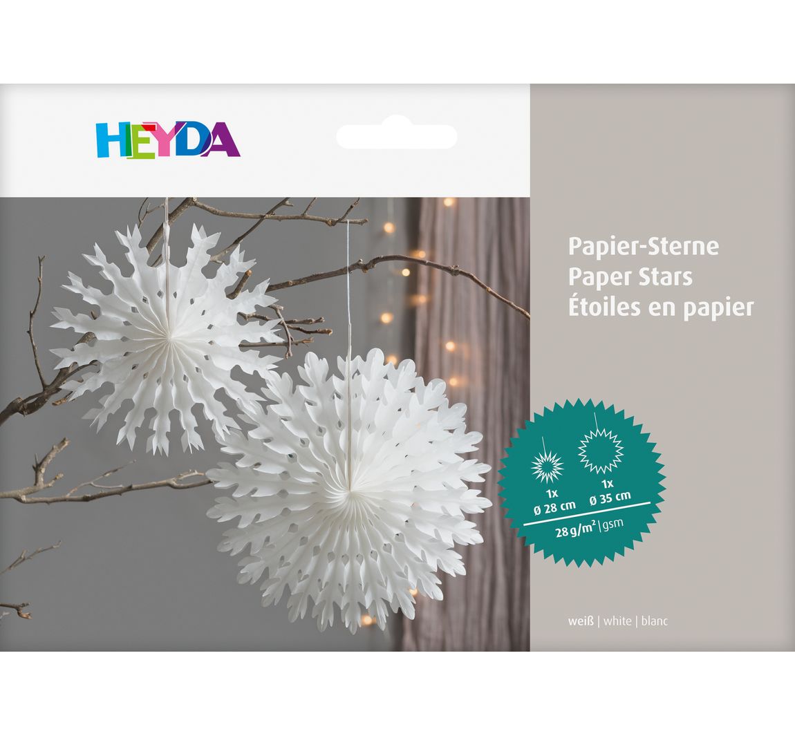 Zijdepapier sterren - Wit