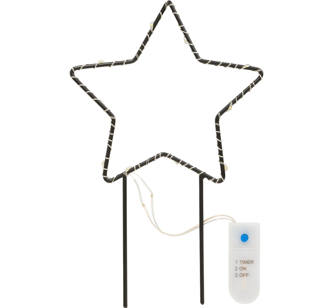 LED metalen decoratiesteker - Ster