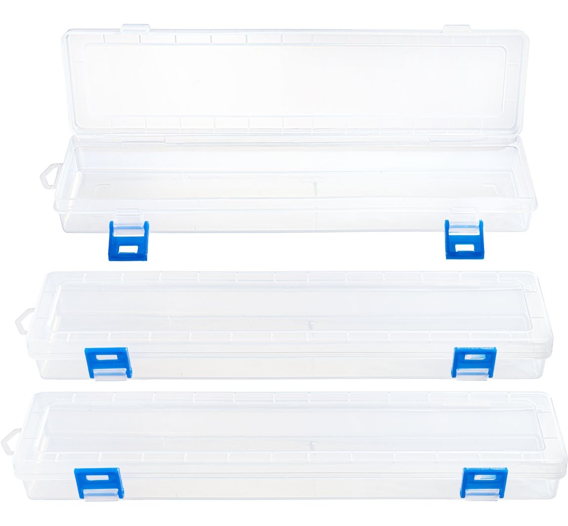 VBS Penseel opbergbox - 33 x 7 x 3,5 cm, 3 stuks