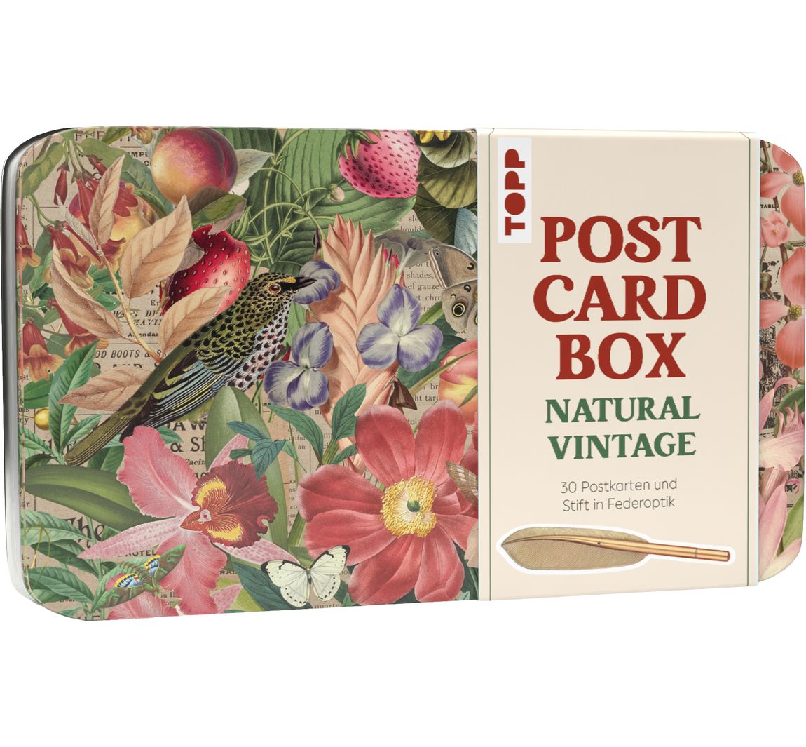 Postcard Box - Natural Vintage
