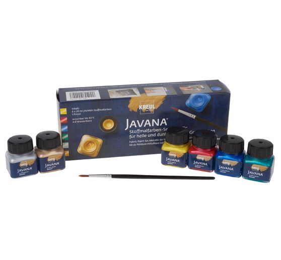 KREUL Javana Fabric paints set "Basic Colors Metallic"