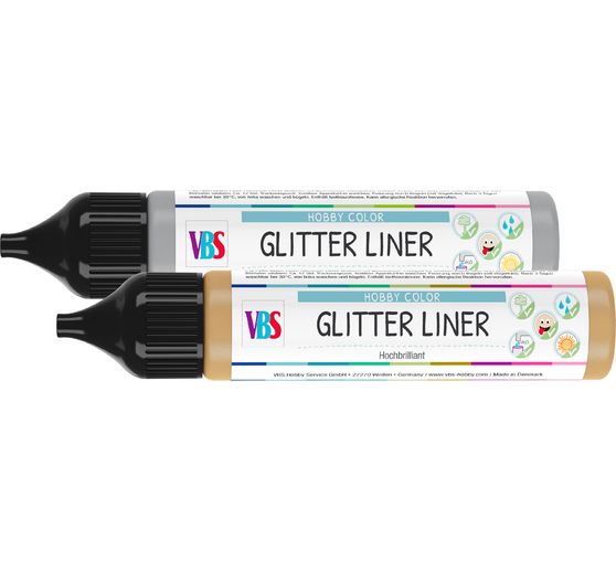 VBS Glitter Liner Set "Gold & silver"