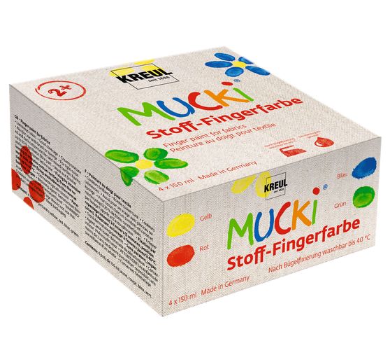 MUCKI-stof-Vingerverf, Set van 4