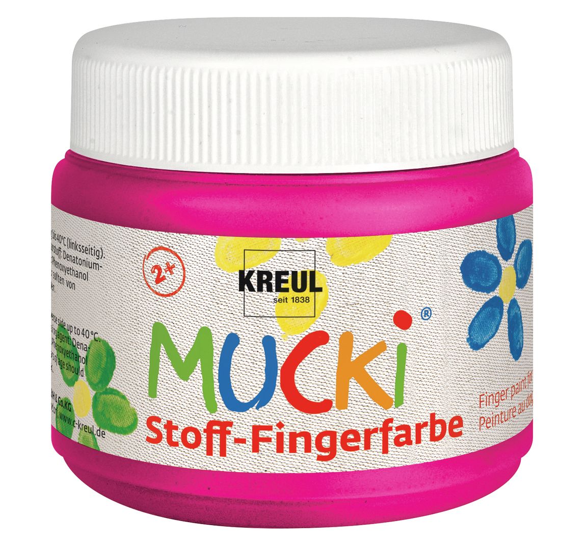 MUCKI-stof-Vingerverf, 150 ml - Rozig