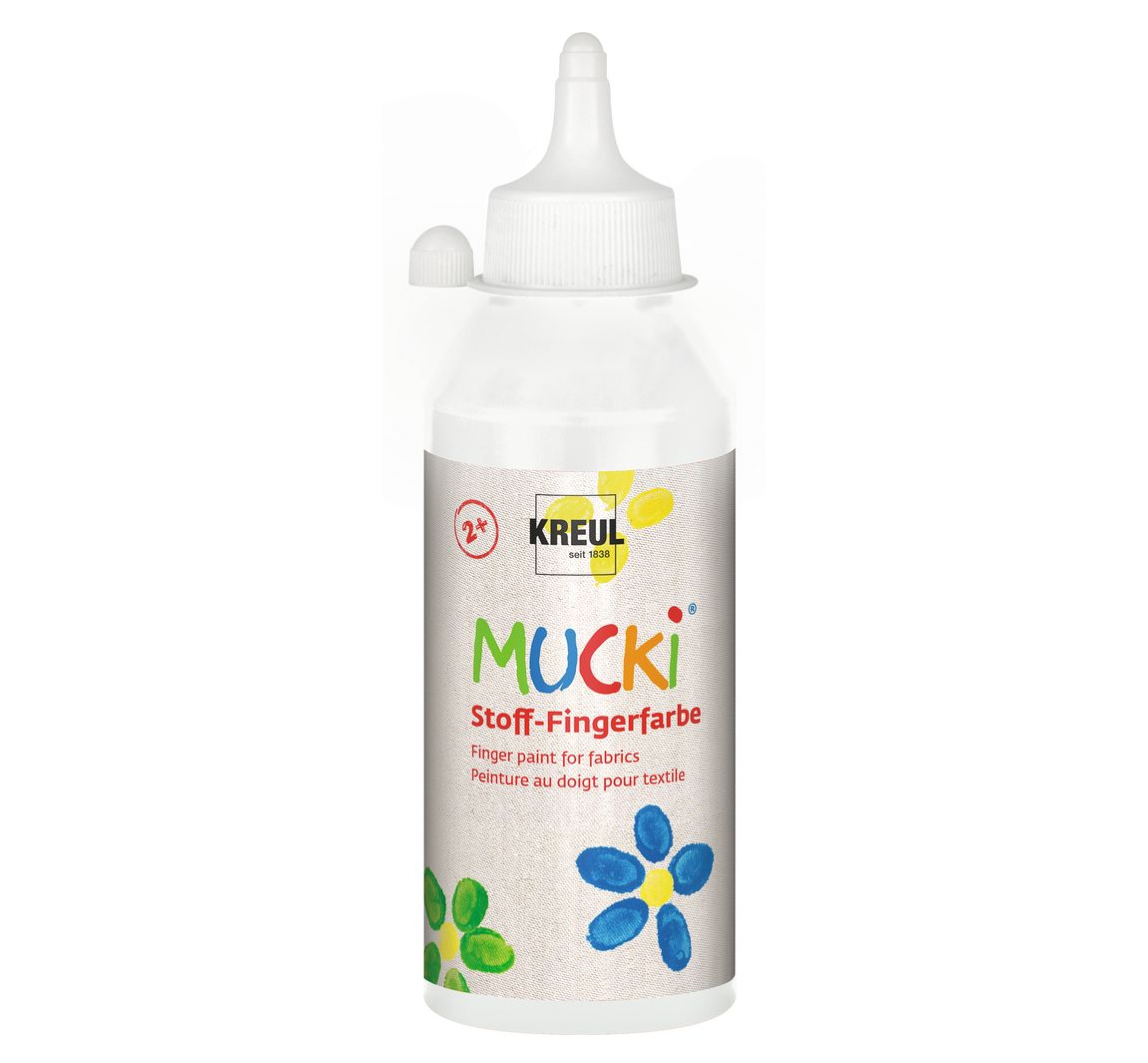 MUCKI-stof-Vingerverf, 250 ml - Wit