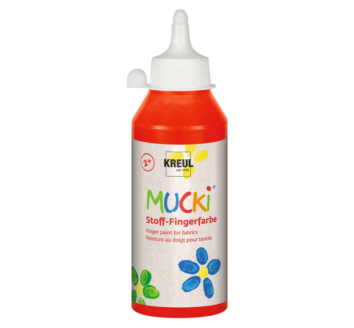 MUCKI-stof-Vingerverf, 250 ml - Rood