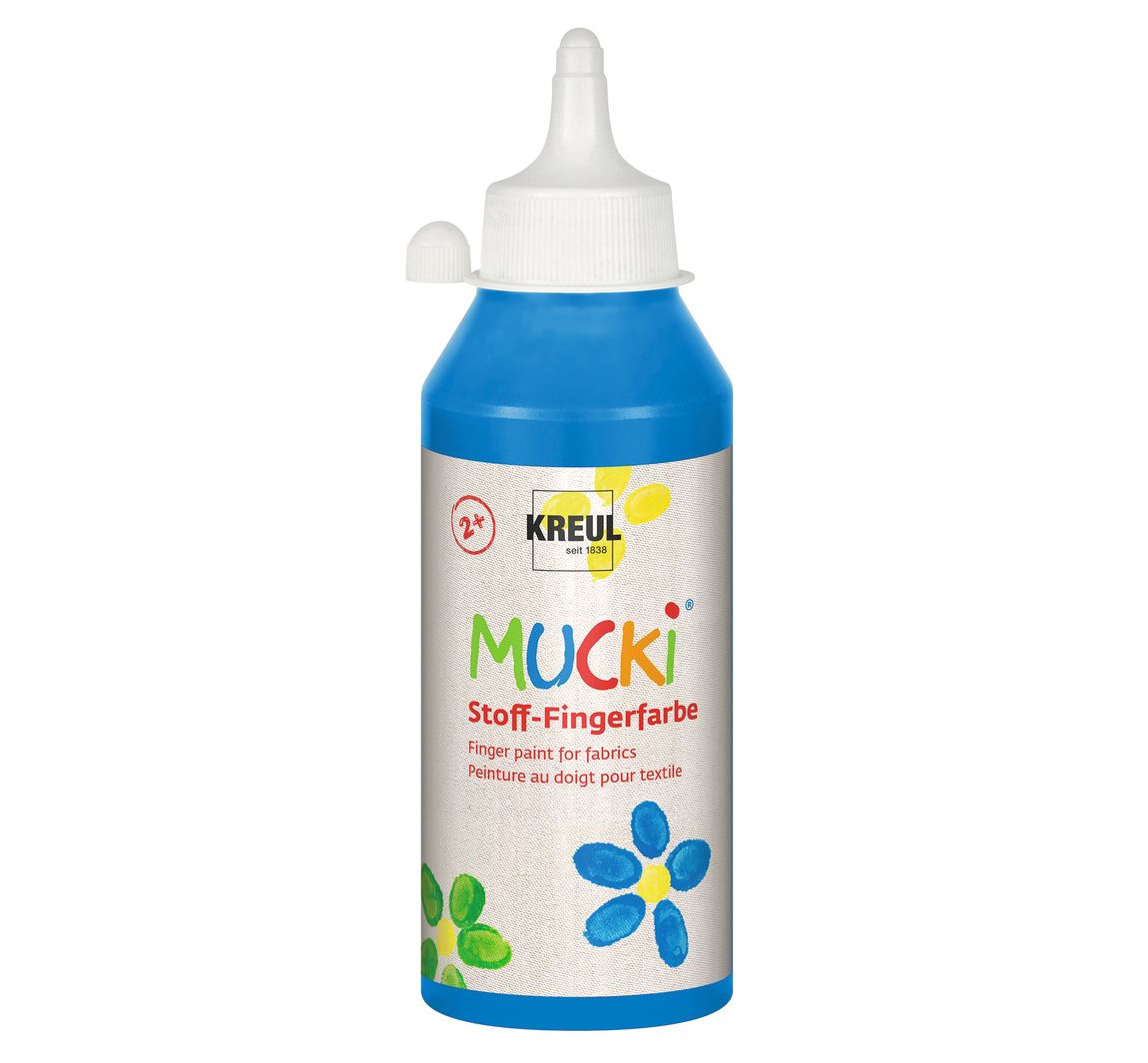 MUCKI-stof-Vingerverf, 250 ml - Blauw