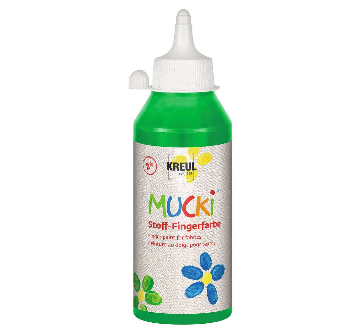 MUCKI-stof-Vingerverf, 250 ml - Groen
