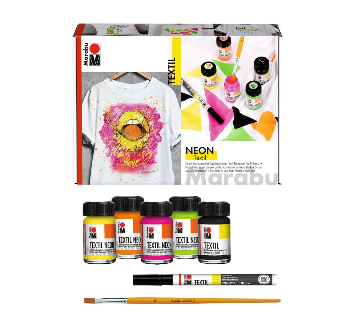 Marabu Textiel Neon Set
