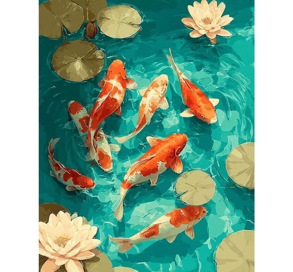 Diamond Painting Set, 30 x 40 cm - Koi karper