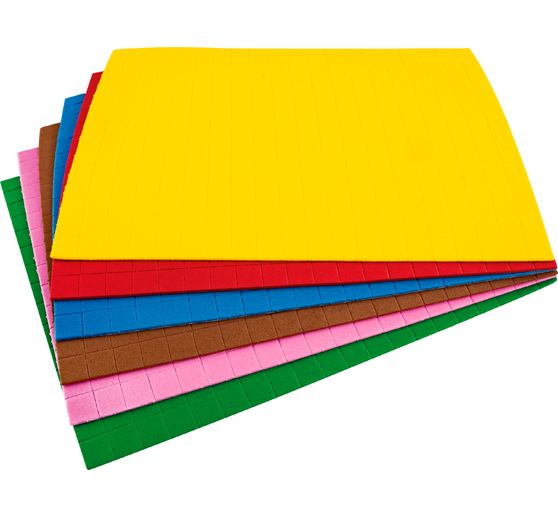 Foam rubber mosaic, self-adhesive